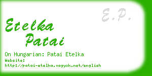 etelka patai business card